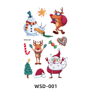 Vui Deer Snowman Xmas Hình Xăm Tạm Thời Giáng Sinh Sticker Hình Xăm Tạm Thời Cho Trẻ Em - Product Image 2