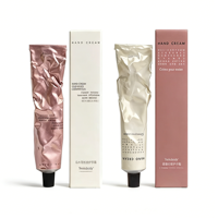 Tube cosmétique vide en aluminium personnalisé, 75 ml, 80 ml, 100 ml, pour crème pour les mains, avec bouchon à vis.