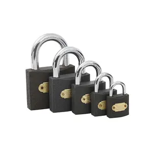 Factory Custom Cheap High Quality New Product High Quality Inexpensive Safety Black Yiwu Plastic Paint Iron Padlock