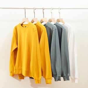 Unisex in bianco pesante girocollo felpa personalizzata da uomo a manica lunga <span class=keywords><strong>T</strong></span>-Shirt in cotone pesante felpe e felpe da uomo - Product Image 2