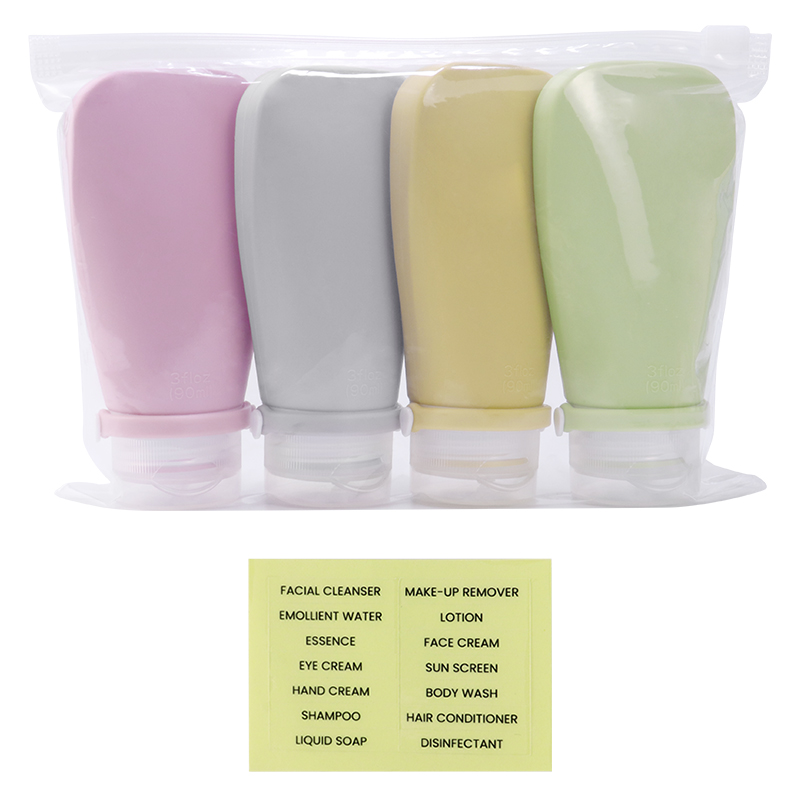 Lot de 4 x 90 ml avec sac PEVA