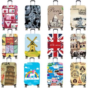 Mode imprimé résistant à l'usure haute élasticité polyester <span class=keywords><strong>cabine</strong></span> étui valise protecteur bagages couverture compagnie aérienne cadeaux promotionnels - Product Image 6