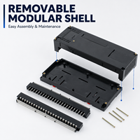 255*110*65mm Din Rail Electronic Instrument Enclosures PLC Plastic Shell Control Housing Project Case Din Rail Panel Case
