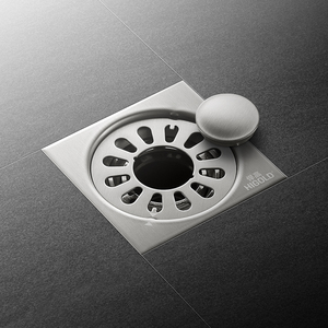 HANGOO - Desagüe de Piso Cuadrado Anticorrosión de Cobre para Baños y Vestidores - Product Image 2