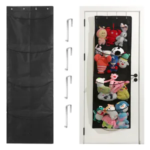 The Stuffed Animal Storage Bag Over Door Organizer For Stuffies Toy Plush Storage Hammock Hanging Storage Net Bag