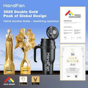 Borraccia Termica in Acciaio Inossidabile con Ventilatore e Power Bank Integrato, Rosa, 32 Oz, con Sacca Idratazione - Product Image 2