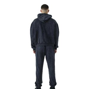 Survêtements surdimensionnés à épaules tombantes de haute qualité personnalisés, lavage à l'acide, 100% coton molletonné, dernier design, logo personnalisé, survêtements pour hommes - Product Image 2