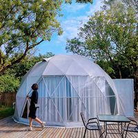 Serre de jardin commerciale, dôme géodésique, tente transparente en PVC imperméable, véranda extérieure, personnalisable pour jardin