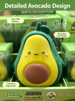 Boîte mystère Squishy en farine d'avocat à rebond lent, jouet sensoriel anti-stress et de décompression, doux, mignon, motif fruit de dessin animé, cadeau pour enfants