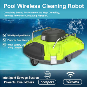 Limpiador Robótico Inalámbrico para Piscinas W001, Batería de Litio de 5000 mAh, Área de Limpieza de 85 cm, Motor Dual, Autoestacionamiento, para Piscinas Elevadas - Product Image 2