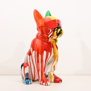 High-End Custom cane animale in resina artigianale moda occhiali <span class=keywords><strong>da</strong></span> sole decorazioni per la casa soggiorno dell'hotel secondo 3D disegni di fabbrica - Product Image 3