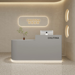 Mostrador de Recepción Personalizado para Salón de Belleza, Versátil Mostrador Frontal para Peluquería en Venta para la Industria de Uñas y Belleza - Product Image 4