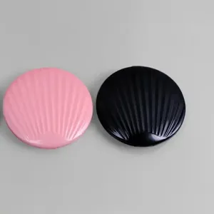 Hot Sale Custom Pocket Folding White Pink Shell Shape Led For Girls Travel Lighted Makeup Seashell Compact Mirror