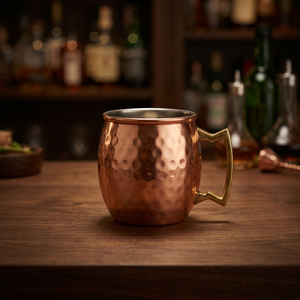 Hammered Mug Copper Plating and Polished Handmade Antique Brass Mug in Bulk - Indian Home Crafts - Product Image 1