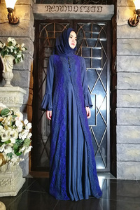 Robe Abaya brodée SIPO pour femmes, robe de soirée Kaftan, robe Maxi musulmane, manches longues, Abaya dubaï coton - Product Image 5