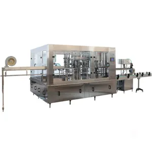 Pure Water Flavored Water Carbonated Energy Drink Soda Juice Liquid 3 in 1 Bottling Filling Labeling Packing Machine