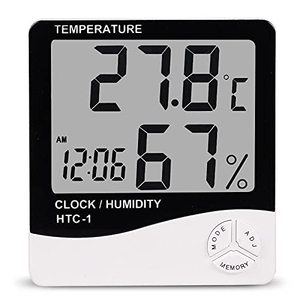 <b>Digital</b> Temperature and Humidity, Thermo Hygrometer and <b>Clock</b> - Product Image 2