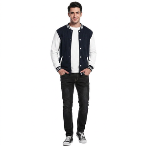 Custom Made <b>High</b> Quality Wool Varsity Baseball Jacket Breathable College Biker Coat Knitted Fabric Stand Winter-Direct Factory - Product Image 1