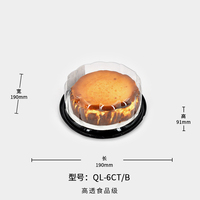 Boîte en plastique PET écologique à haute transparence personnalisée, emballage alimentaire jetable robuste pour la pâtisserie, les salades, les pizzas, les sandwichs