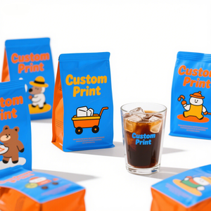 Borsa da caffè stampata personalizzata con valvola e cerniera <span class=keywords><strong>Confezione</strong></span> da caffè 2.5 kg - Product Image 3