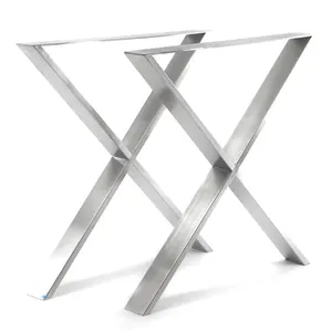 Table Frames Modern Luxury Desk Office Bench Dinning Coffee Dining Furniture Metal Brushed Table Stainless Steel Legs For Table