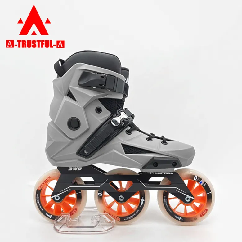 Patines profesionales de alta calidad con ruedas en línea, 3 ruedas de pu, rodamiento duro y grande, para patines de ruedas