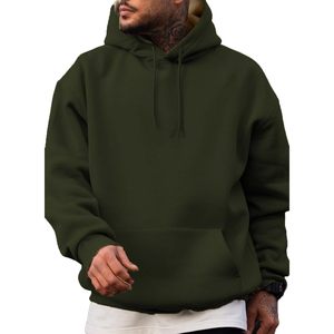 Custom Men's Casual Cotton Drawstring Hoodies and Crewneck <b>Pullover</b> <b>Sweaters</b> - Product Image 2