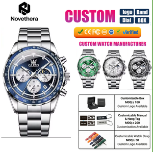 <span class=keywords><strong>Reloj</strong></span> de Pulsera de Cuarzo para Hombre OLEVS 2945, Movimiento de Cuarzo Original, Caja de 44 mm, Espejo con Revestimiento de Alta Dureza, Brazalete de Acero Inoxidable - Product Image 6