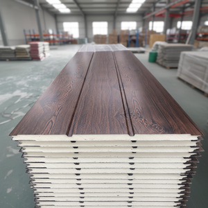 <span class=keywords><strong>Panneau</strong></span> sandwich décoratif en polyuréthane PU <span class=keywords><strong>de</strong></span> 16 mm et 20 mm, <span class=keywords><strong>panneau</strong></span> mural extérieur isolé en métal sculpté - Product Image 1