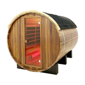 Venta caliente sauna barril de madera al aire libre de cedro rojo 4-6 persona infrarrojos vapor sauna barril habitación para venta - Product Image 1