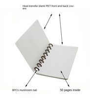 Agenda de bureau A5 rond à reliure disque vierge pour sublimation, avec impression recto-verso et pages mobiles