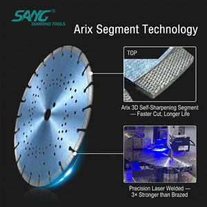Lame de scie diamantée SANG Arix soudée au laser 300-600 <span class=keywords><strong>mm</strong></span>, <span class=keywords><strong>disque</strong></span> de coupe pour béton, asphalte et béton armé EN13236 - Product Image 2