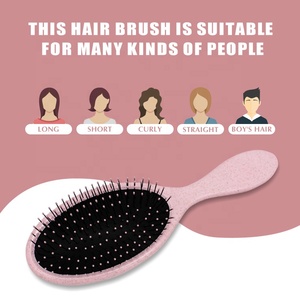 Gloway Oem-peine de dientes ancho de alta calidad para mujer, cepillos para el pelo, Biodegradable, ecológico, de paja de trigo - Product Image 6