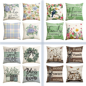 Funda de almohada floral de primavera y verano, funda decorativa para cojín cuadrado lavable, decoración para el hogar, sofá, sala de estar, estilo Vintage - Product Image 1