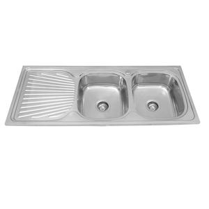 Grande taille 120mm * 50mm produit de vente chaude 2024 SUS201 évier de cuisine en acier inoxydable brosse évier de cuisine avec plateau Fregadero pas cher - Product Image 4