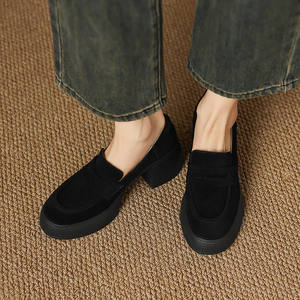 <span class=keywords><strong>Mocassini</strong></span> Vintage con Plateau in <span class=keywords><strong>Camoscio</strong></span> per Bambini Cialisa 2025, Scarpe Autunno Inverno di Alta Qualità, Punta Tonda, Slip-On, Tacchi Alti Chunky, Décolleté da <span class=keywords><strong>Donna</strong></span> - Product Image 2