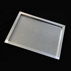 60*40cm food grade Metal 304 stainless steel perforated Baked trays for buns support size custmization