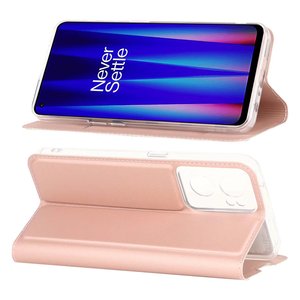 Étui portefeuille à rabat en cuir PU ultra fin pour <span class=keywords><strong>ONEPLUS</strong></span> <span class=keywords><strong>Nord</strong></span> CE <span class=keywords><strong>2</strong></span> 5G avec support et emplacements pour cartes - Product Image 3