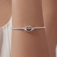 Breloque en forme de cœur plaquée argent, bijou romantique, cadeau unisexe