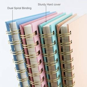 Spiral Daily Office Supplies Academy Ruled Hardcover Leather Address Book 100 GSM <b>Thick</b> <b>Paper</b> A3 Lined 80 Sheets - Product Image 2