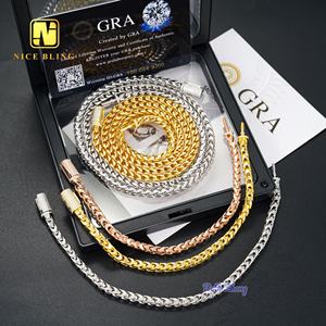 Mode Hiphop Franco Keten Groothandel Sieraden Unisex Zilver 4Mm Charme Kettingen Moissnite Lock Franci Ketting Armband - Product Image 5