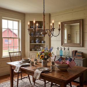 Lustre en bois et fer <span class=keywords><strong>de</strong></span> style campagnard français, lampe suspendue rétro type ferme, pour salon et chambre, design <span class=keywords><strong>de</strong></span> créateur, vente en gros pour projets - Product Image 3