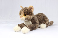 Poupée en peluche en coton biologique doux Jouet pour chat noir pour enfants en peluche réaliste