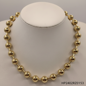 Collar de cuentas de cuarzo de 12mm, cadena de cuentas de acero inoxidable, joyería de moda para mujeres y hombres, accesorios de moda para fiestas de uso diario - Product Image 1