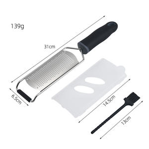 Râpe à fromage en acier inoxydable avec poignée, multifonctionnelle pour râper les fruits, les légumes, le chocolat, le citron, passe au lave-vaisselle - Product Image 5