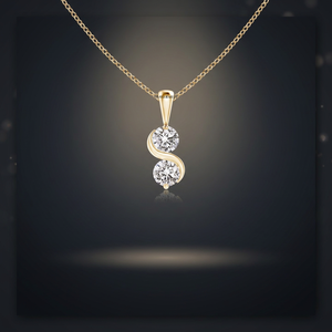 จี้เพชรทองคำขาวสำหรับผู้หญิง ทรงบริลเลียนท์คัท ทอง 10K 14K 18K เงิน 925 935 ชุบโรเดียม ของขวัญแต่งงาน เครื่องประดับหมั้น - Product Image 1