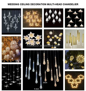 MILE Vente en gros de décorations de <span class=keywords><strong>plafond</strong></span> de <span class=keywords><strong>mariage</strong></span> à LED, fleurs de lys en plastique suspendues, lustre de <span class=keywords><strong>plafond</strong></span> <span class=keywords><strong>pour</strong></span> événements, fournitures de fête - Product Image 6
