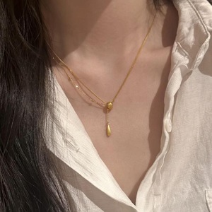 แหวนและสร้อยคอเงินแท้ S925 สำหรับผู้หญิง ดีไซน์หรูหราเบาๆ ประดับเพชร พร้อมลูกบอลสีทองเล็กๆ ขัดเงาแบบตาแมว สไตล์โบราณ ประกายดาว สีชมพูอ่อน - Product Image 4