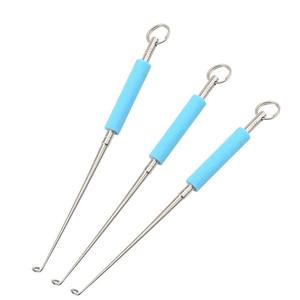 Herramienta de pesca para quitar anzuelos de acero inoxidable con mango azul para desenganchar carpas crucianas y desenganchar peces de garganta profunda - Product Image 2