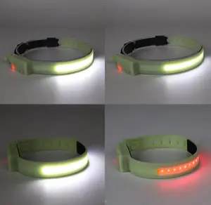 Luz de brazo deportivo de luz fuerte multifuncional, detección inteligente de carga USB, faros fluorescentes de silicona COB